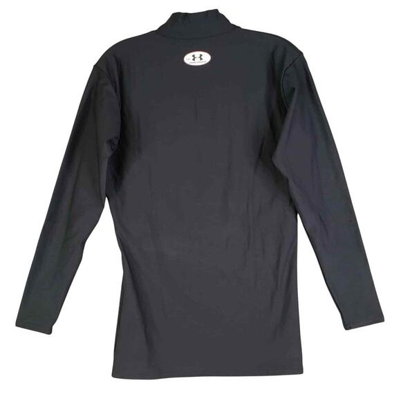 Under Armour UA Shirt Long Sleeve Mens Size Large L Black Mock Neck - Picture 3 of 9